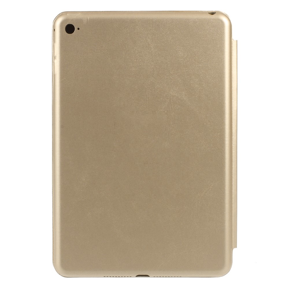 Slim Smart Leather Shell for iPad Mini 4 with Tri-fold Stand - Champagne-3