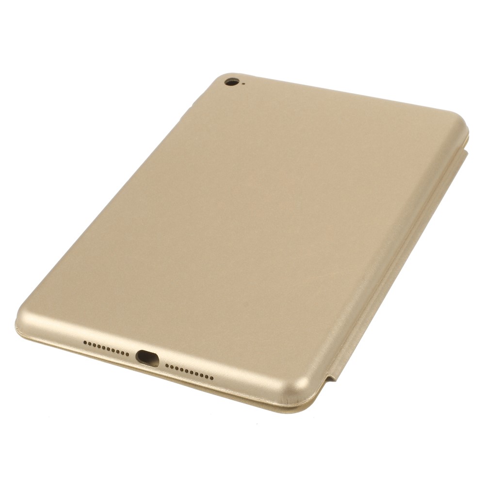 Slim Smart Leather Shell for iPad Mini 4 with Tri-fold Stand - Champagne-7