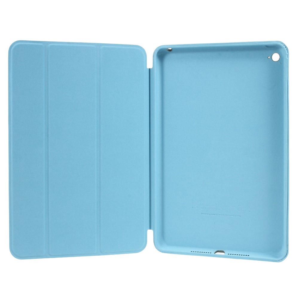 Tampa de Couro Inteligente Esbelta Para Ipad Mini 4 Com Suporte de Três Dobras - Bebê Azul-7