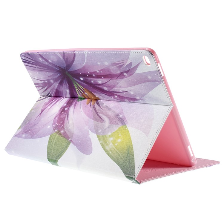 Flip Diamonds Leather Smart Case Shell for iPad Pro 12.9 inch - Pretty Lily Flower-5