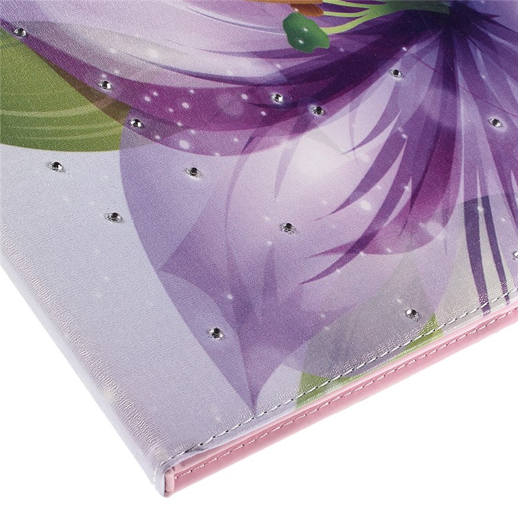Flip Diamonds Leather Smart Case Shell for iPad Pro 12.9 inch - Pretty Lily Flower-7