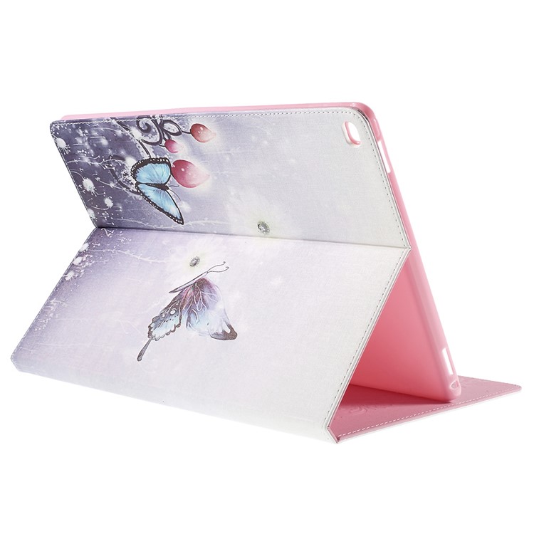 Flip Diamonds Leather Smart Cover Shell for iPad Pro 12.9 inch - Vivid Butterflies-5