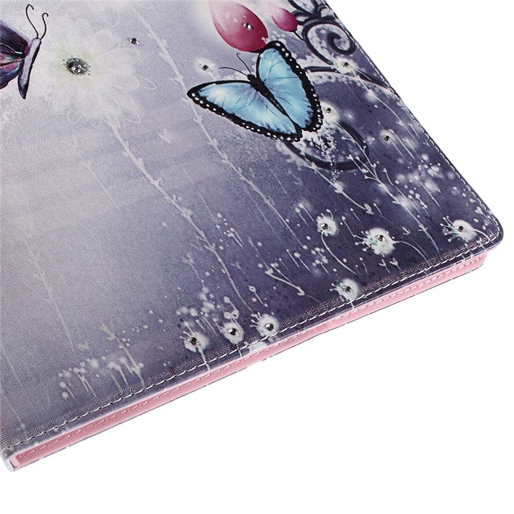 Flip Diamonds Leather Smart Cover Shell for iPad Pro 12.9 inch - Vivid Butterflies-7