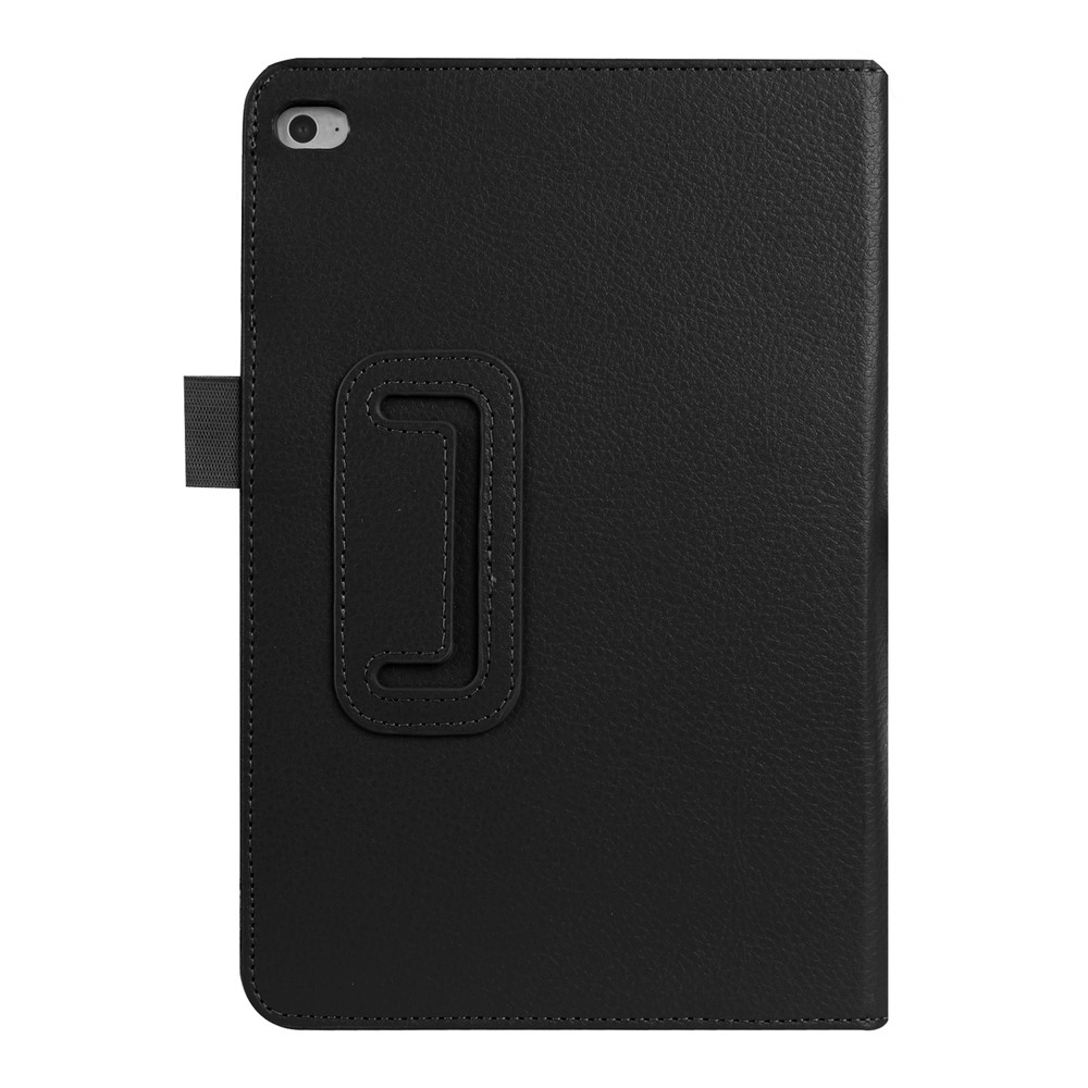 Litchi Texture Smart PU Leather Stand For Ipad Mini 4 - Negro-2