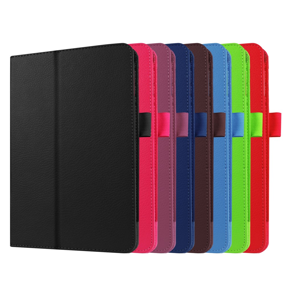 Litchi Texture Smart PU Leather Stand For Ipad Mini 4 - Negro-8