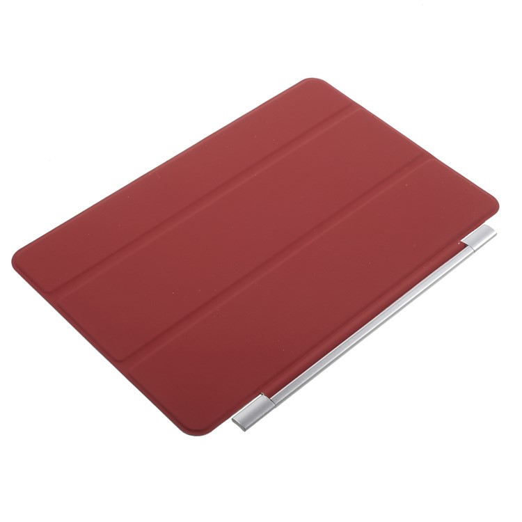 Single Tri-fold Stand Smart Leather Cover Shell for iPad mini 4 - Red-3
