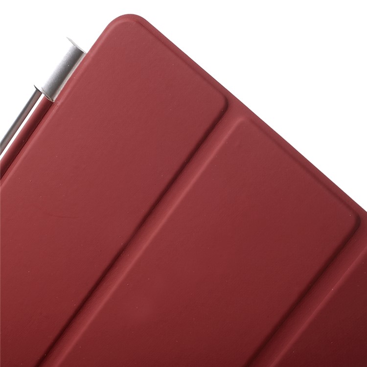 Single Tri-fold Stand Smart Leather Cover Shell for iPad mini 4 - Red-5