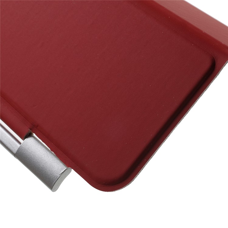 Single Tri-fold Stand Smart Leather Cover Shell for iPad mini 4 - Red-6