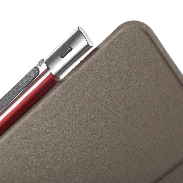 Single Tri-fold Stand Smart Leather Cover Shell for iPad mini 4 - Red-7