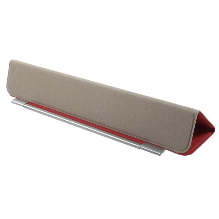 Single Tri-fold Stand Smart Leather Cover Shell for iPad mini 4 - Red-9
