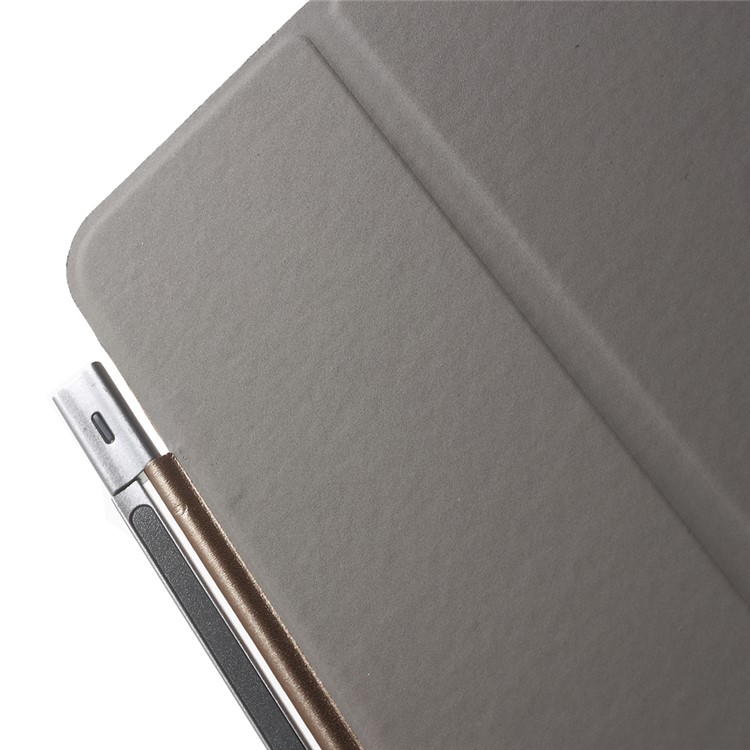 Single Tri-fold Stand Smart Protective Leather Cover for iPad mini 4 - Champagne-6