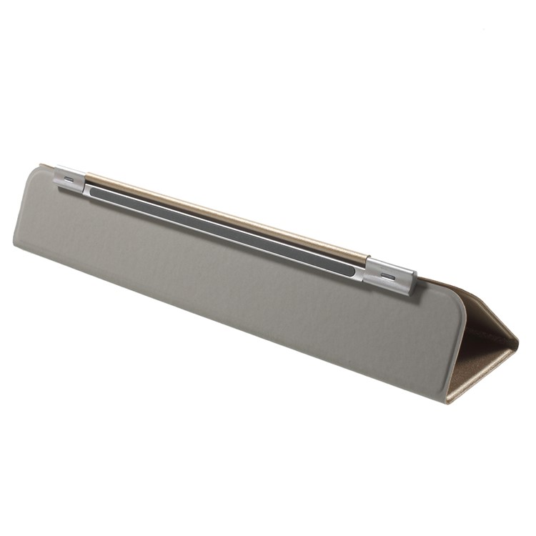 Single Tri-fold Stand Smart Protective Leather Cover for iPad mini 4 - Champagne-7