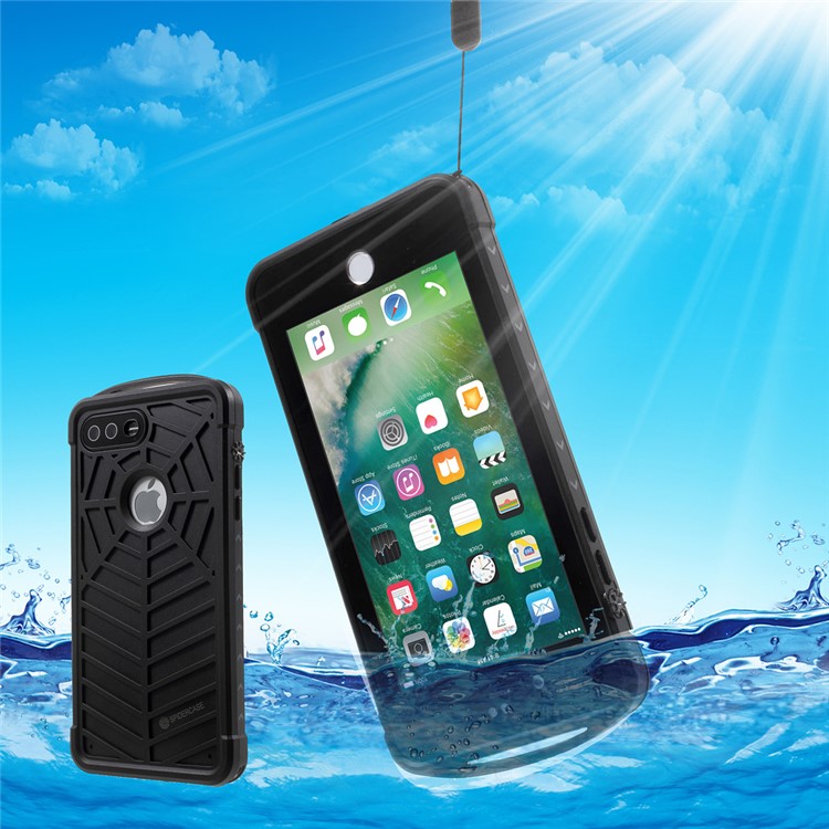 SPIDERCASE IP68 Waterproof Snow/Shock/Dirt Proof Case for iPhone 7 Plus - Black-1