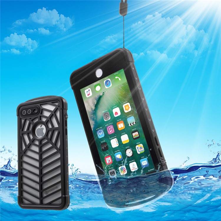 

SPIDERCASE IP68 Waterproof Snow/Shock/Dirt Proof Shell for iPhone 7 Plus - Transparent