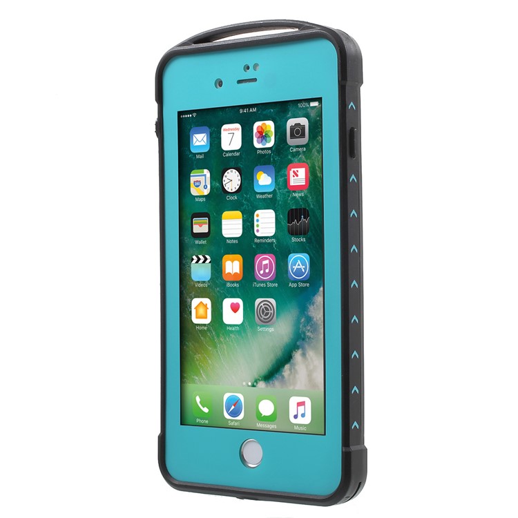 SPIDERCASE Waterproof Full Sealed PC+TPU Case for iPhone 7 Plus - Baby Blue-2