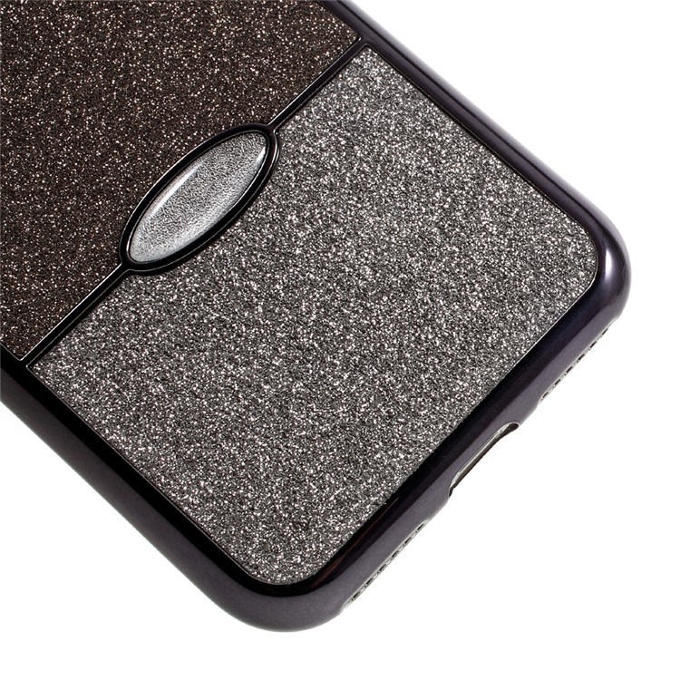 Flash Powder Electroplating TPU Phone Case for iPhone 7 4.7 - Black / Grey Silver Powder-4