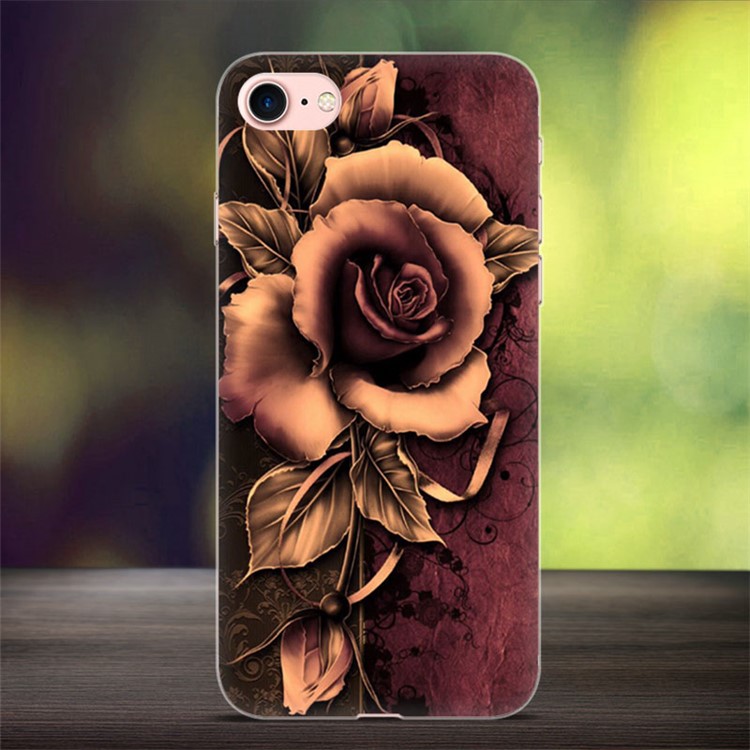 Softlyfit Embossing TPU Case for iPhone 7 4.7 inch - Gothic Rose-1