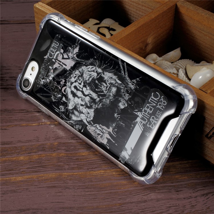 Epoxy Hybrid Scratch-proof Drop Protection Cell Phone Case for iPhone 8/7 4.7 inch (PC + Bayer 3695TPU) - Tiger-2