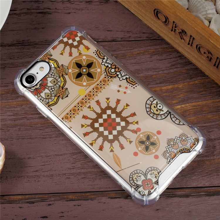 Epoxy Scratch-proof PC + Bayer 3695 TPU Combo Phone Cover for iPhone 8/7 4.7 inch - Geometric Patterns-2