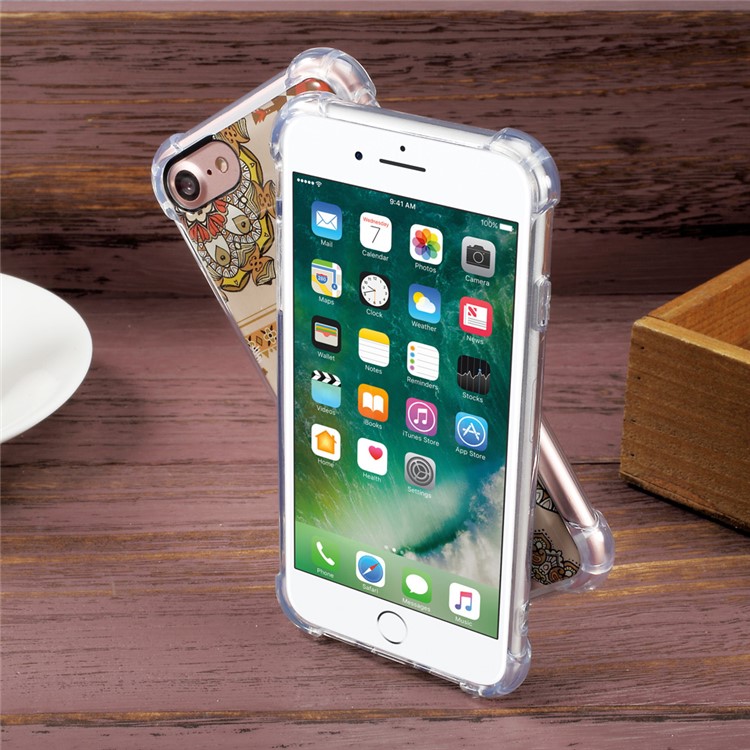 Epoxy Scratch-proof PC + Bayer 3695 TPU Combo Phone Cover for iPhone 8/7 4.7 inch - Geometric Patterns-8