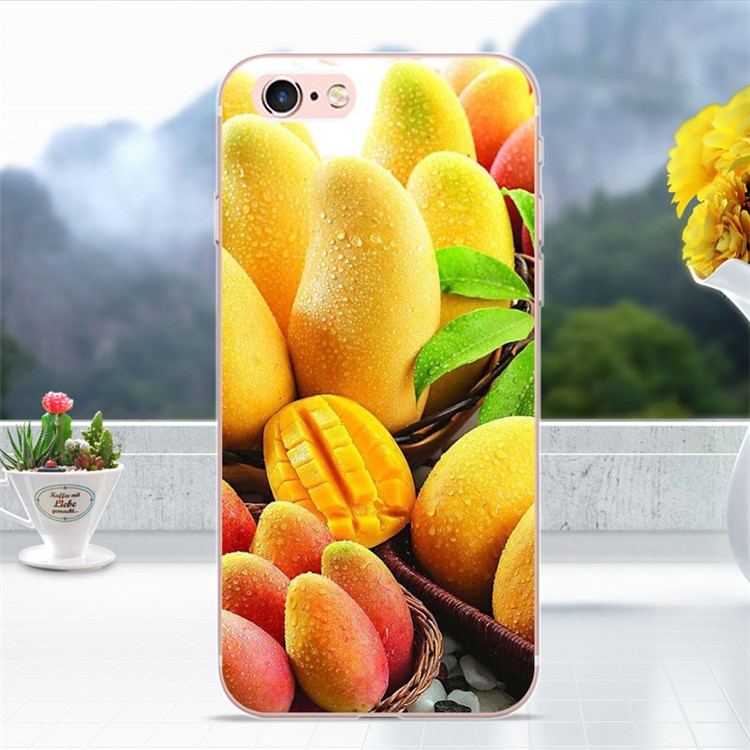 Softlyfit Embossed TPU Mobile Phone Case for iPhone 6s Plus / 6 Plus - Mango-1