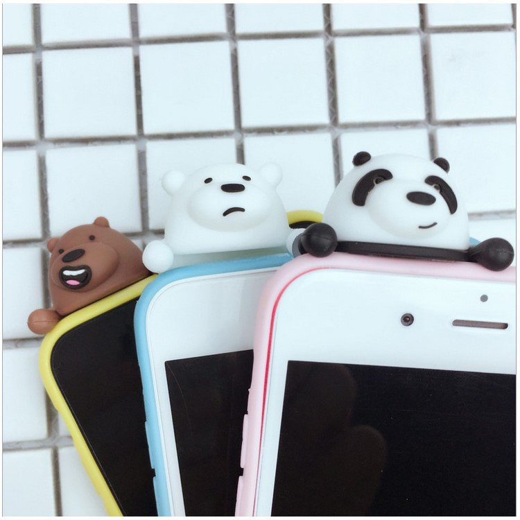 Cute Cartoon Pattern TPU Back Case with 3D Doll Figure for iPhone 8 Plus / 7 Plus 5.5 inch - Polar Bear-6