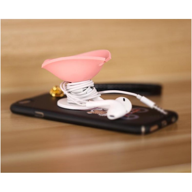3D Cartoon Peach Cable Winder TPU Kickstand Back Case with Lanyard for iPhone 6s 6 - Black / Peach on Bike-2