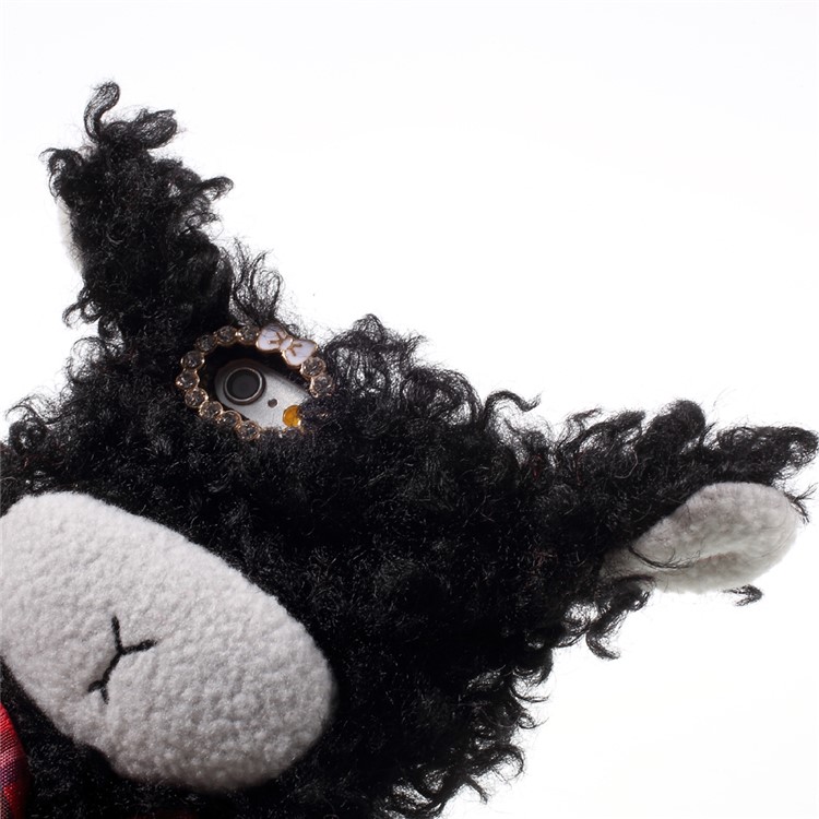 Bling Rhinestone Decor 3D Cute Fluffy Sheep Shape TPU Phone Cover for iPhone 6s Plus / 6 Plus - Black-4