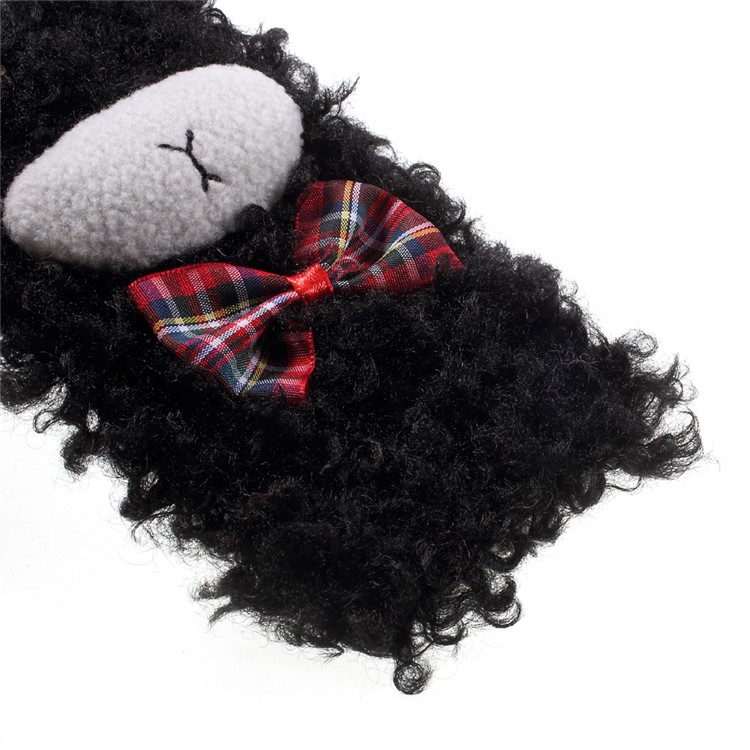 Bling Rhinestone Decor 3D Cute Fluffy Sheep Shape TPU Phone Cover for iPhone 6s Plus / 6 Plus - Black-5