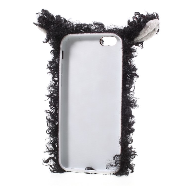 Bling Rhinestone Decor 3D Cute Fluffy Sheep Shape TPU Phone Cover for iPhone 6s Plus / 6 Plus - Black-6