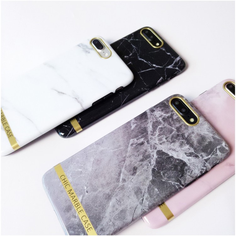 Glossy Silicone Chic Marble Case Mobile Cover for iPhone 7 Plus 5.5 inch - White-4