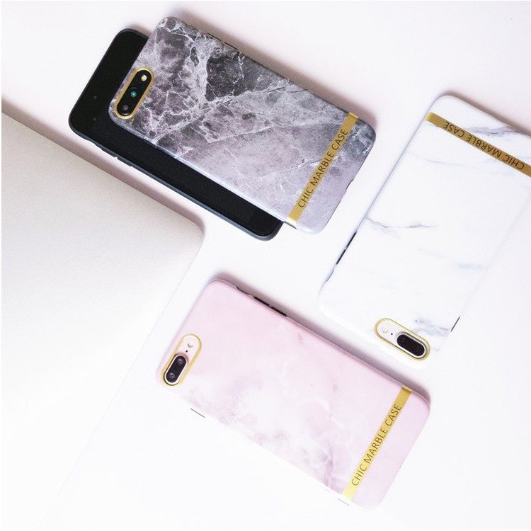 Glossy Silicone Chic Marble Case Mobile Cover for iPhone 7 Plus 5.5 inch - White-5