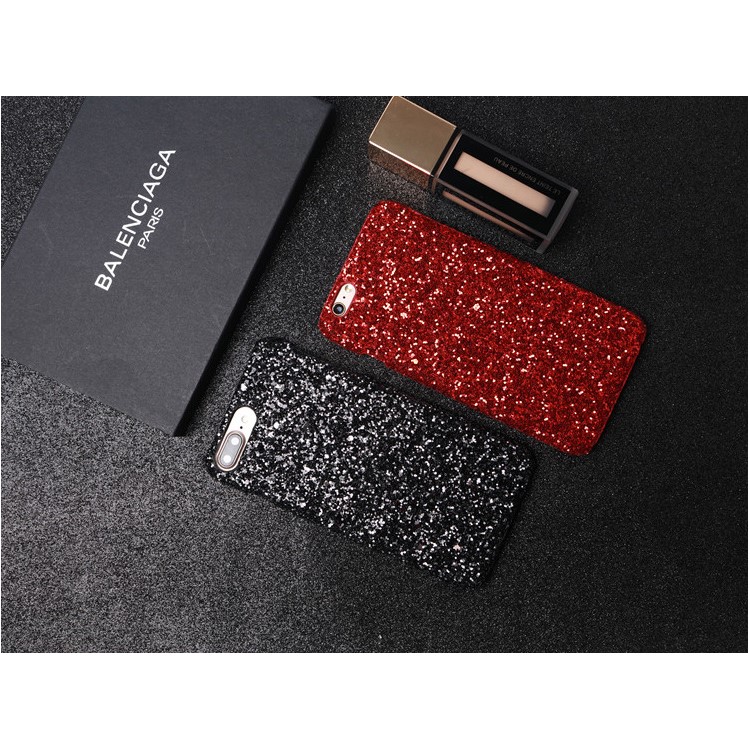 Glitter Powder Rhinestones Decorated PC Hard Cover for iPhone7 Plus - Red-3