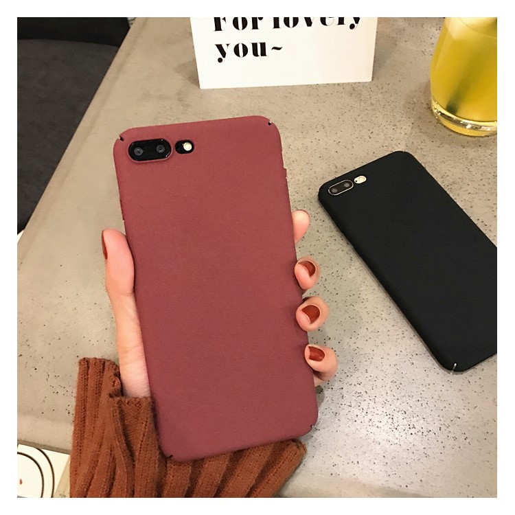 Matte Anti-fingerprint Plastic Cellphone Back Cover for iPhone 7 Plus - Black-2