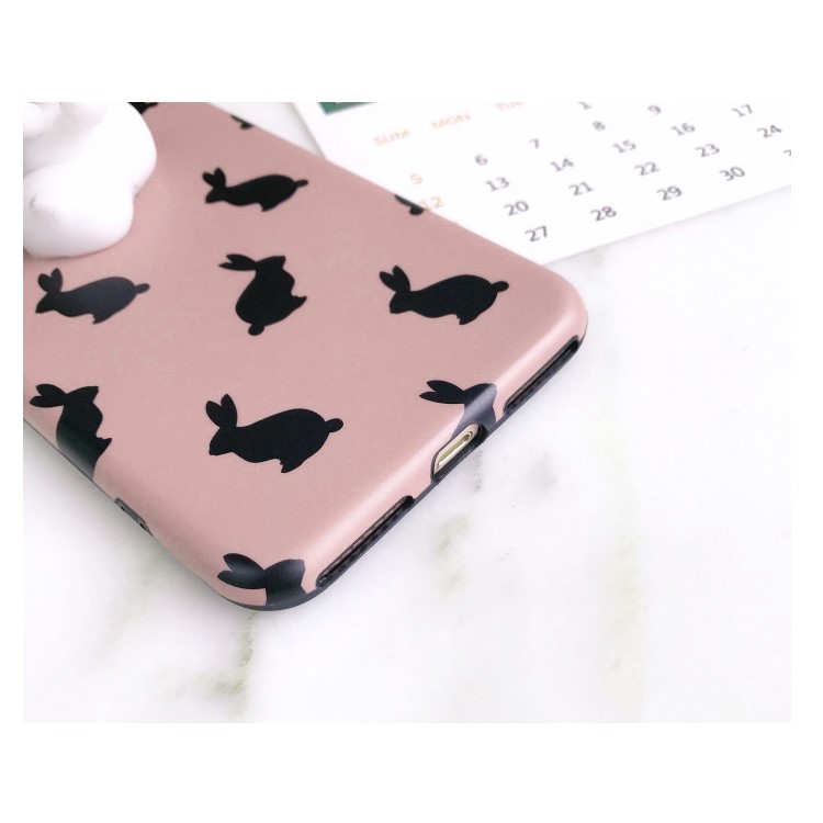 Squishy 3D Soft Silicone Rabbit IMD Silicone Squishy Phone Case for iPhone 7 Plus - Pink-4