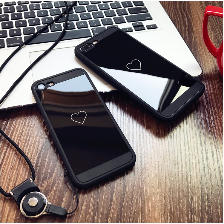 Mirror-like Hybrid TPU + Acrylic Protection Mobile Phone Back Cover for iPhone 6s Plus/6 Plus 5.5 inch - Black-2
