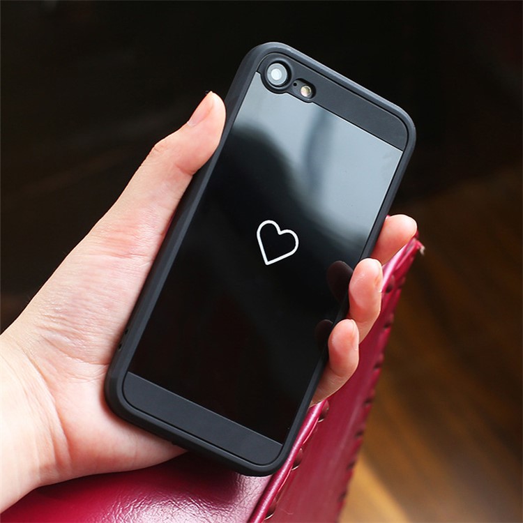 Mirror-like PC + Acrylic Combo Case Cover for iPhone 7 4.7 inch - Black-5