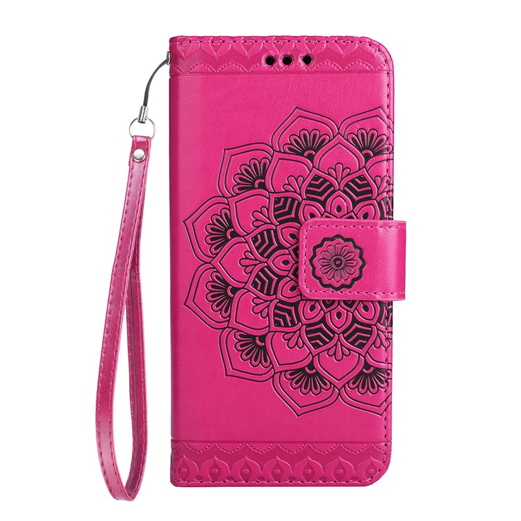 Imprinted Flower Pattern Detachable 2-in-1 TPU+PU Leather Stand Wallet Phone Cover for iPhone 8 / 7 4.7 inch - Rose-5