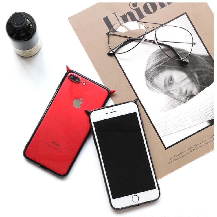 Creative Stylish Little Devil TPU + Transparent Acrylic Mobile Phone Casing for iPhone 8 Plus / 7 Plus 5.5 inch - Black-10