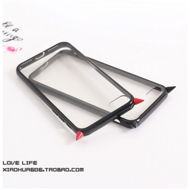 Creative Stylish Little Devil TPU + Transparent Acrylic Mobile Phone Casing for iPhone 8 Plus / 7 Plus 5.5 inch - Black-11