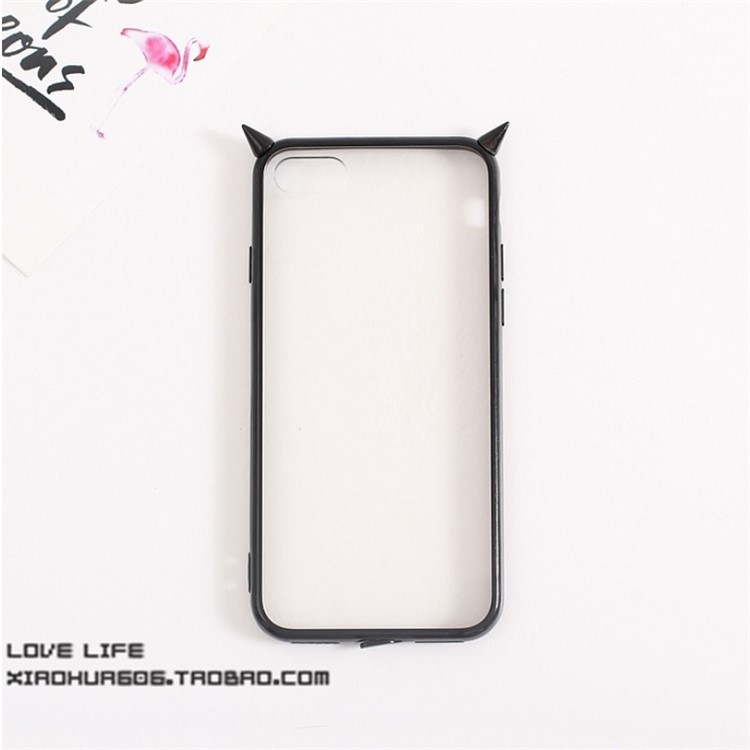 Creative Stylish Little Devil TPU + Transparent Acrylic Mobile Phone Casing for iPhone 8 Plus / 7 Plus 5.5 inch - Black-3