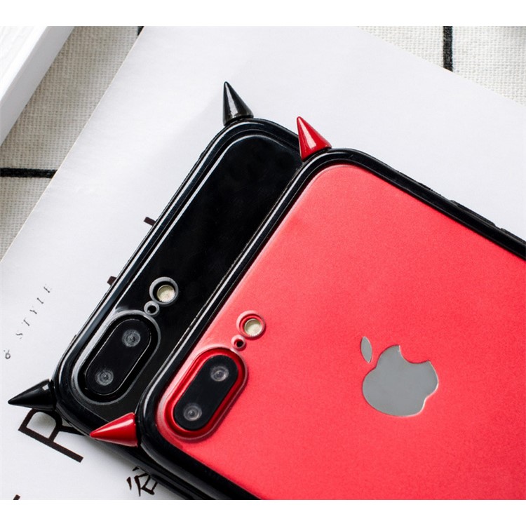 Creative Stylish Little Devil TPU + Transparent Acrylic Mobile Phone Casing for iPhone 8 Plus / 7 Plus 5.5 inch - Black-7