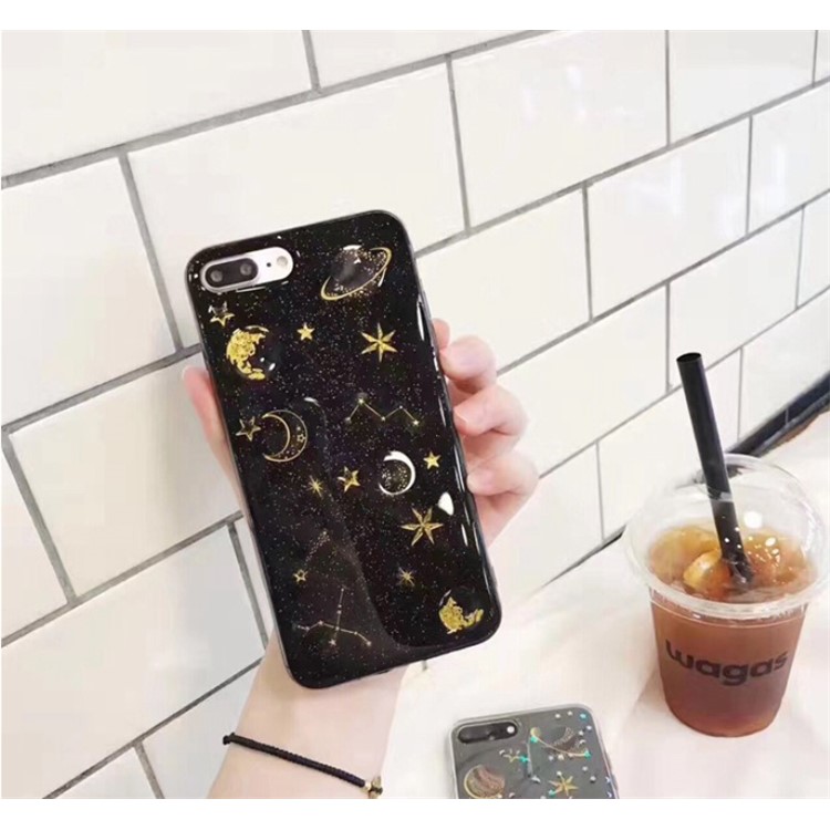 Glitter Powder Glossy Soft TPU Phone Case for iPhone 7 Plus - Black-3