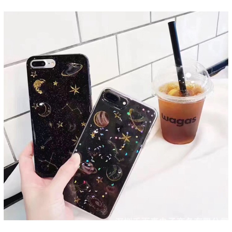 Glitter Powder Glossy Soft TPU Phone Case for iPhone 7 Plus - Black-6
