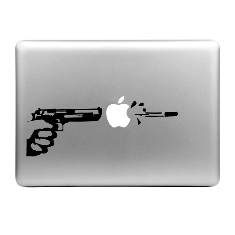 HAT PRINCE Creative Decal Sticker for MacBook 13.3" 15.4" (Large Size) - Gunshot-1