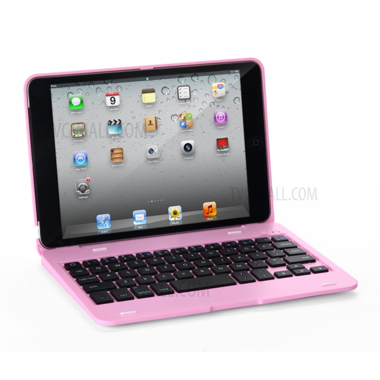 WITSPAD M3 Mini Bluetooth Keyboard Smart Protective Cover for iPad Mini 1 2 3 - Pink