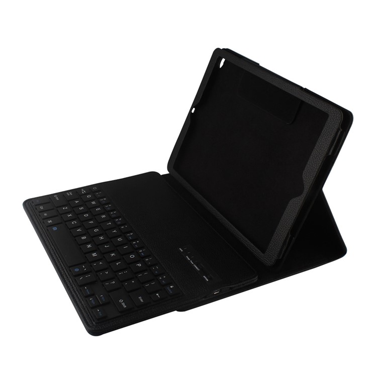 Removable Bluetooth Keyboard + Leather Case for iPad Air 2 with Stand - Black-15