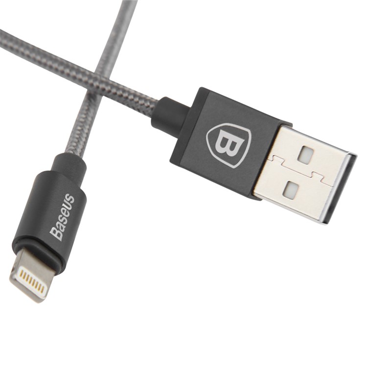 BASEUS MFI Lightning 8pin USB Charge Data Sync Cable Simple Version of AntiLa Series for iPhone iPad iPod - Grey-6