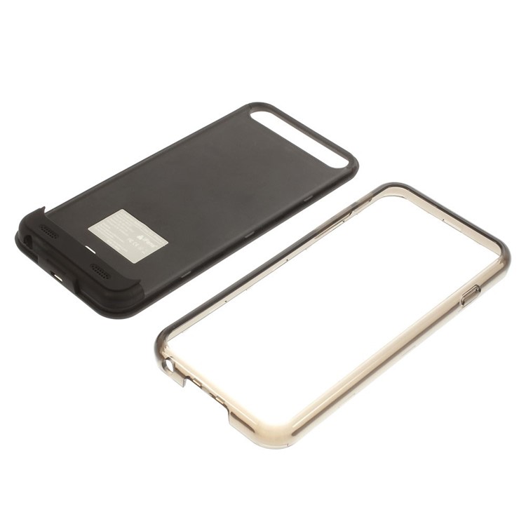 IFANS MFI Certified for iPhone 6 6s External Battery Case 3100mAh w/ Extra Bumper - Black / Grey-4