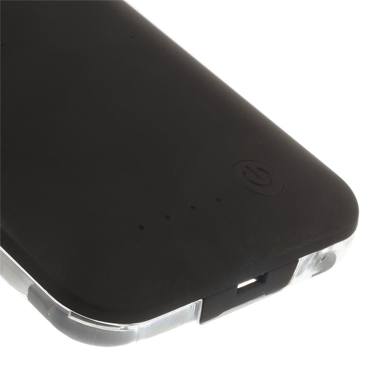 IFANS MFI Certified for iPhone 6 6s External Battery Case 3100mAh w/ Extra Bumper - Black / Transparent-5